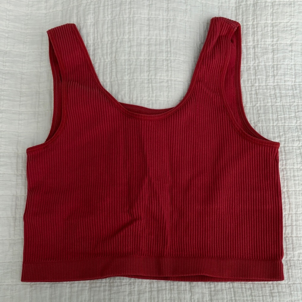 Forever 21 Red Ribbed Top - Picture 3 of 4